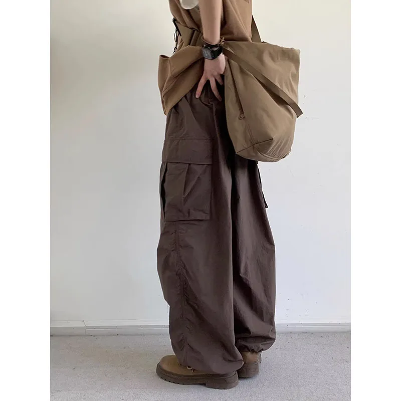 Oversize Cargo Pants Men Women Hip-hop Multi-pocket Wide-leg Trousers Vintage Loose Casual Pantaloons Spring Couple Unisex Pants