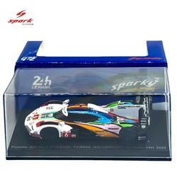 Spark 1/64 Porsche 963 2023 Le Mans alloy car model, children's collection of decorative toys, holiday gifts for children.