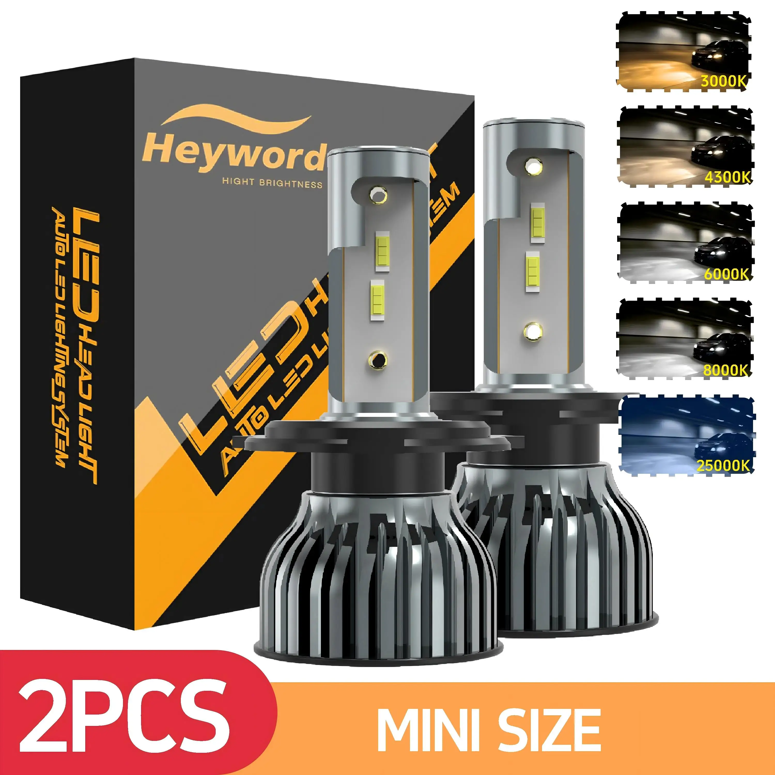 Heyword22000lm160W1860CSPchip3000k/4300k/6000k/8000kCarLEDHeadlighth4h7h1LEDheadlights9005H7h9h11ledlight-AliExpress34