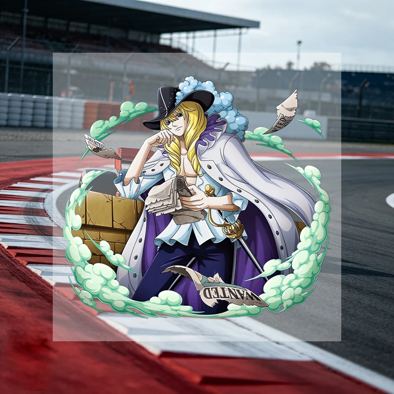 Car Stickers Anime Pirate Vinyl Decal Waterproof Die Cut Reflective for Refrigerator Car Roof Auto Decor