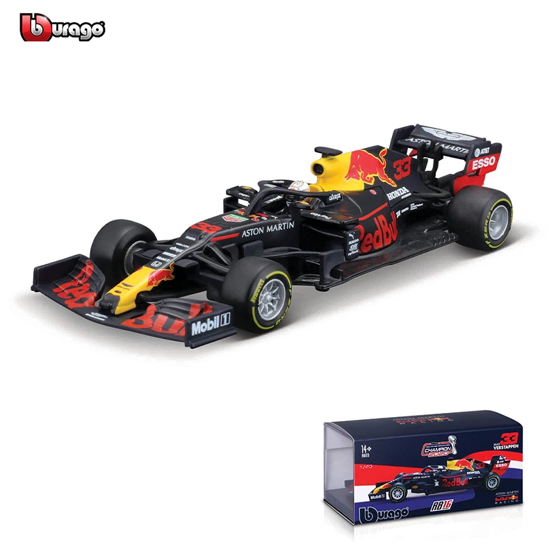 Bburago 1:43 F1 Red Bull Racing RB16 2020 NO33 Verstappen vehículo de lujo de aleación de coches fundidos a presión modelo de juguete colección regalo