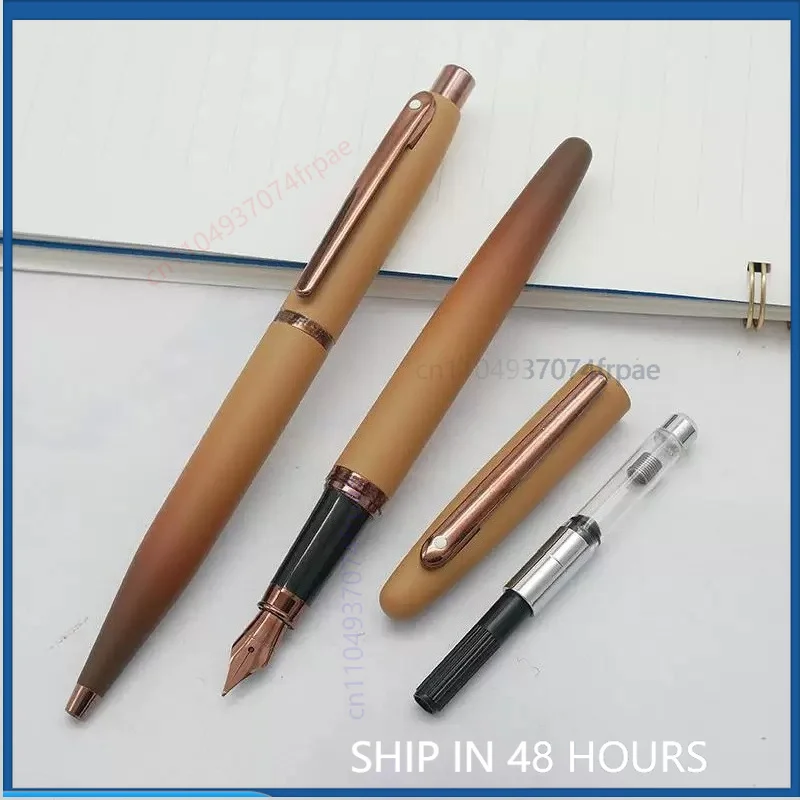 For USA SHEAFFER Brass Metal Fountain Roller Pen Coffee Gradient Limited Edition Business Signature Office Stationery