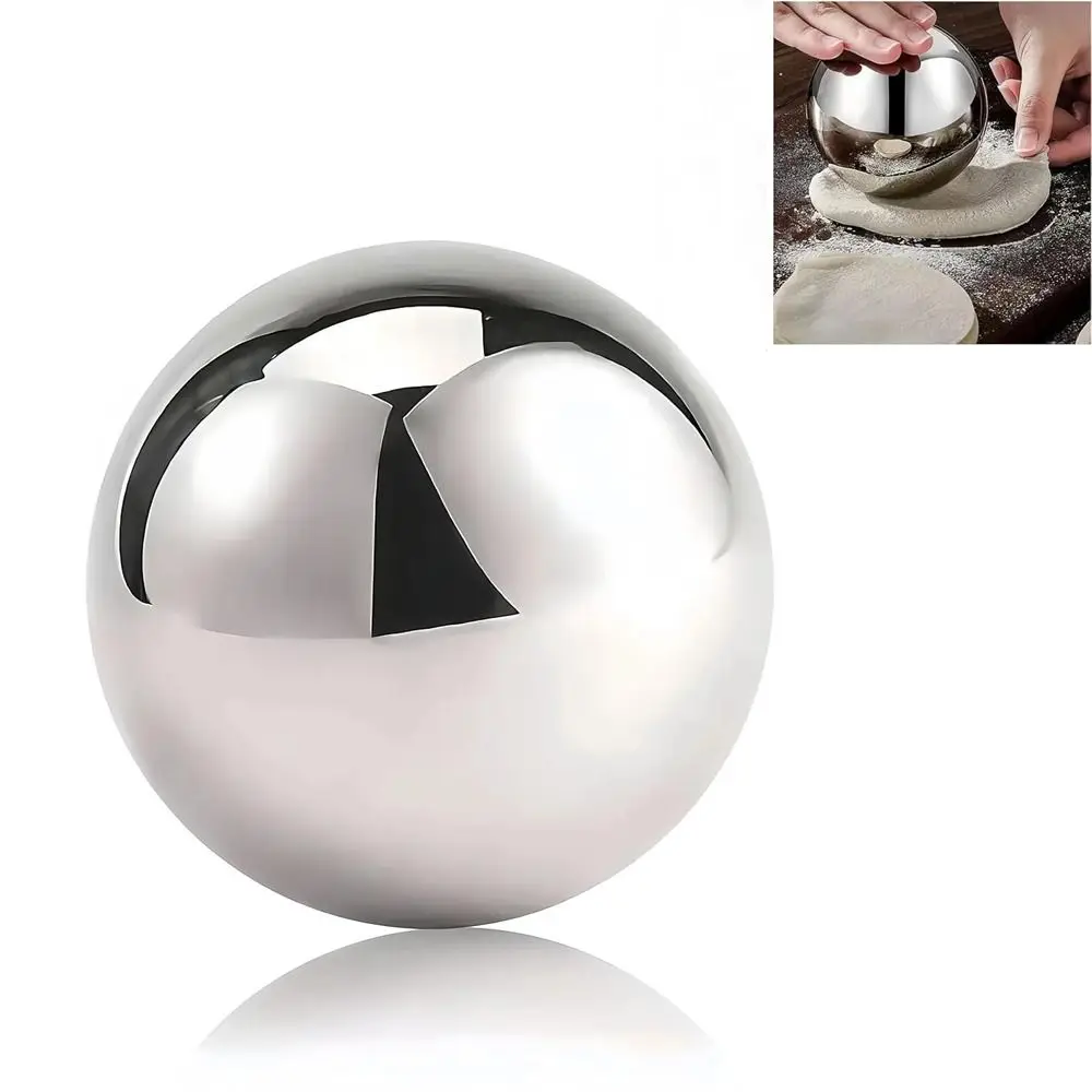 Easy to clean Stainless Steel Rolling Dough Ball Smooth Non-stick Circular Rolling Ball 10cm Durable Baking Tool Home