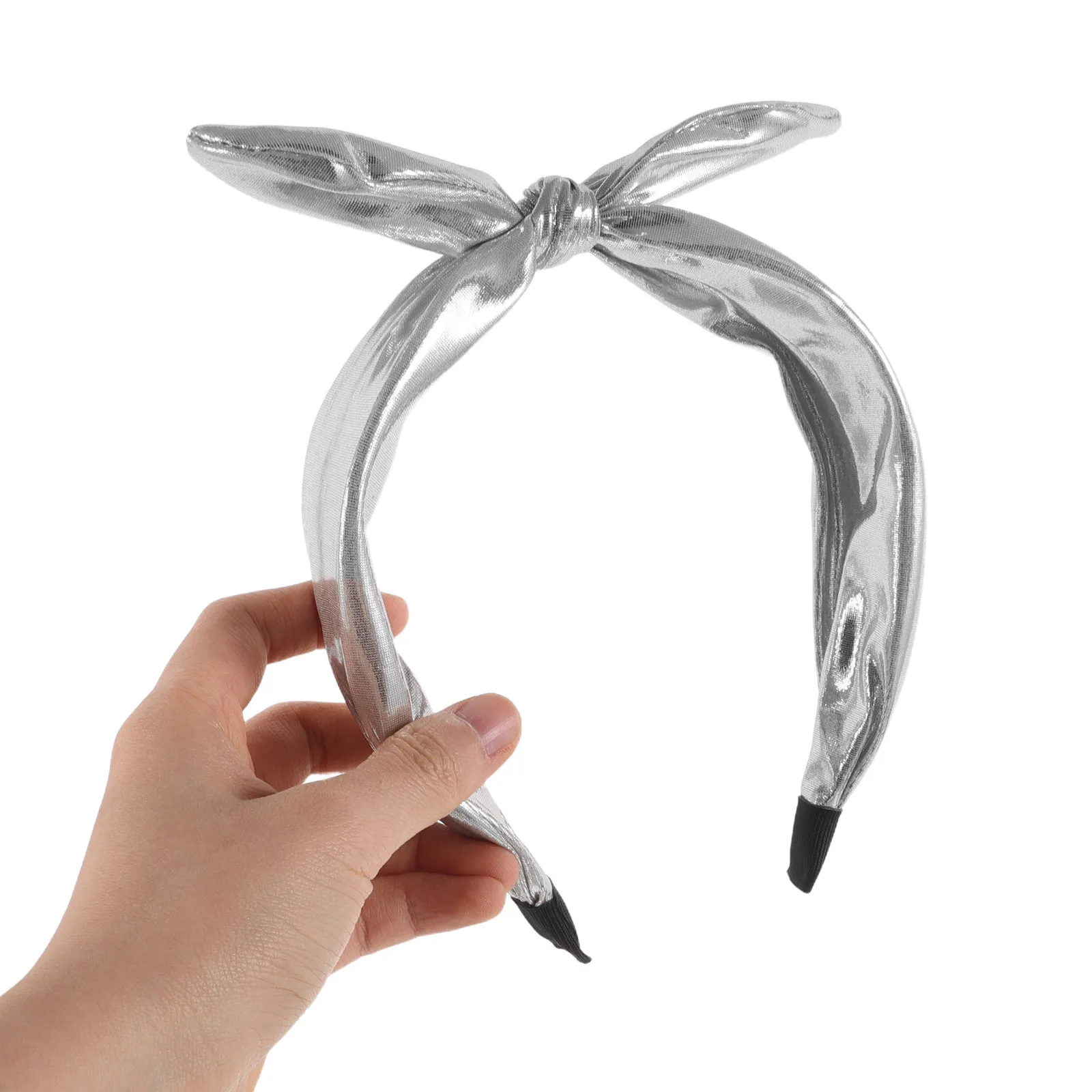 

Glitter Bow Headband Wide Metallic Knotted Hairband Shiny Fashion Hair Accessories for Women Girls Party Festival Birthday Daily