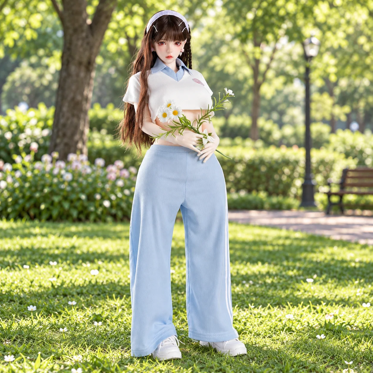 3.0 Anna: Anime Figurine with Graceful Elegance  1/3 scale humanoid figurine with built-in skeleton humanoid figurine display