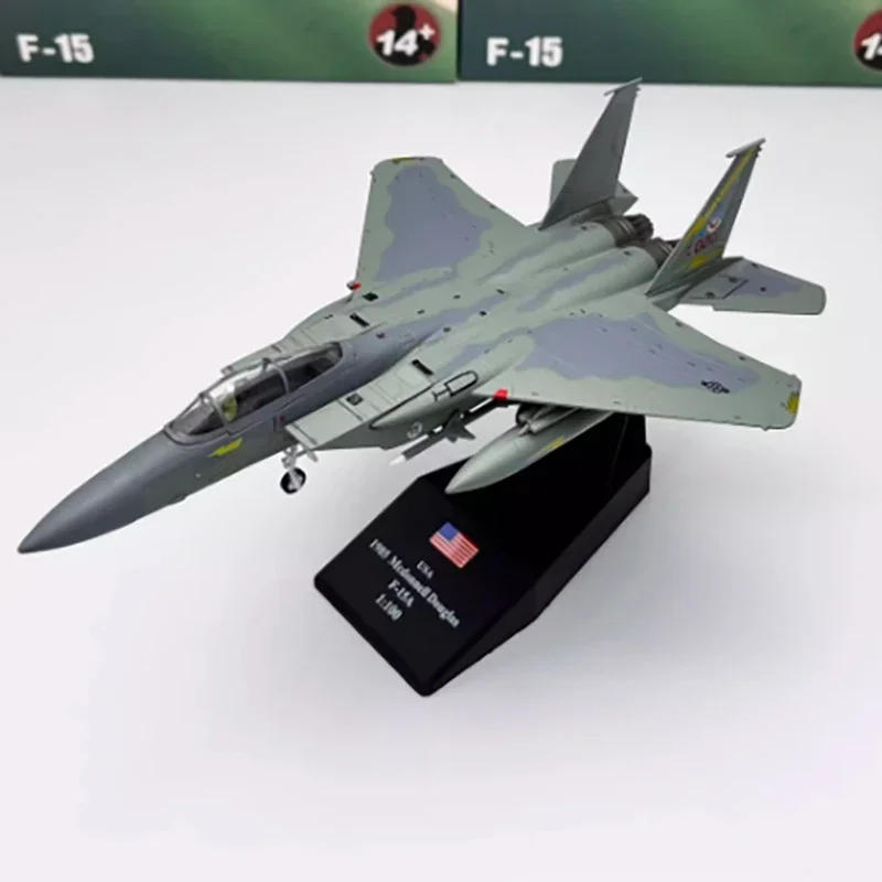 2024 New Diecast 1: 100 Scale F-15A Us Army Finished Aircraft Simulation Model Static Decoration Souvenir Gifts for Adult Boy