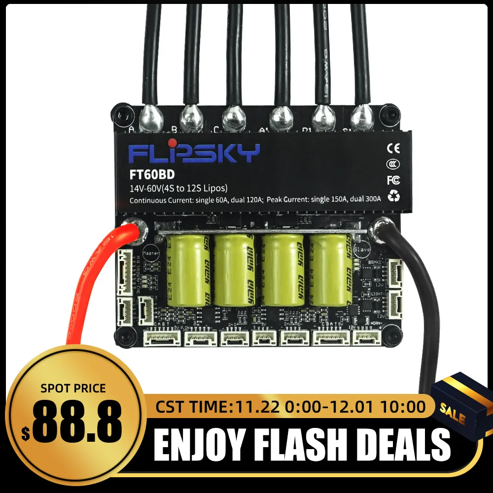 FLIPSKY FT85BD Dual ESC con custodia in alluminio NON-VESC per Skateboard elettrico/Scooter/Ebike Speed Controller/robotica