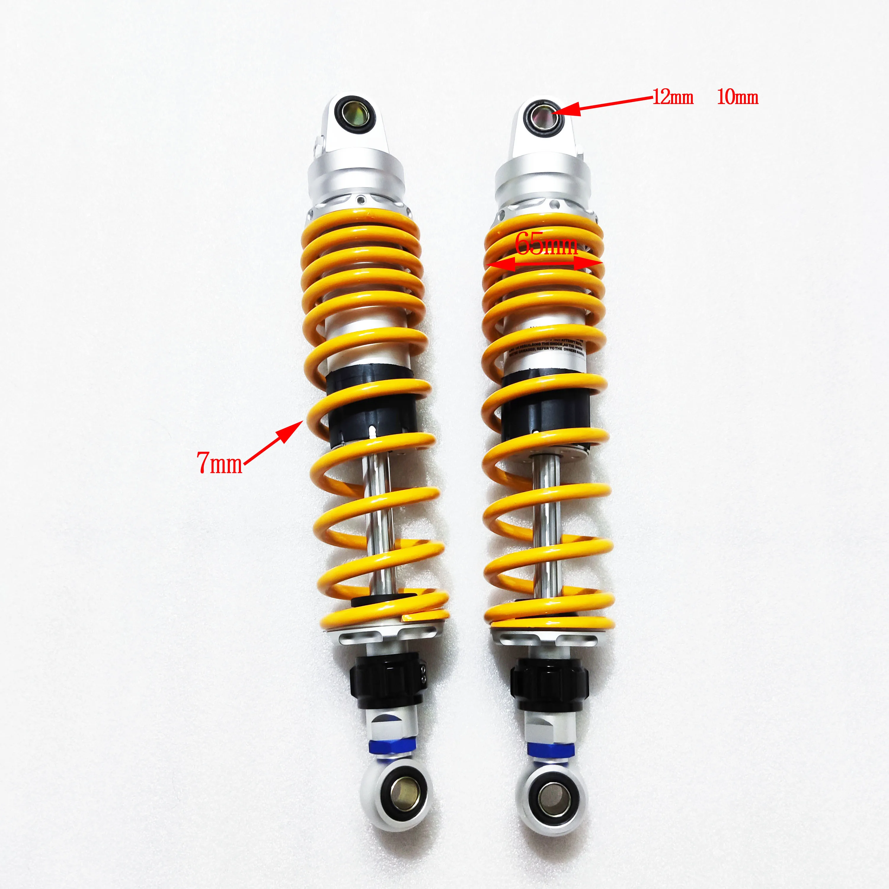 

7mm 320mm 340mm Universal Rear Suspension Adjust Damping Shock Absorber for Honda Yamaha Suzuki Kawasaki Bikes Motorcycles 150cc