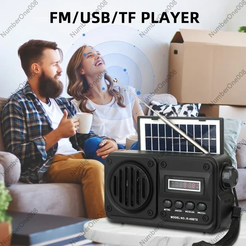 New Solar-powered Bluetooth Speaker with Card Slot, High-fidelity Audio, and Radio Function