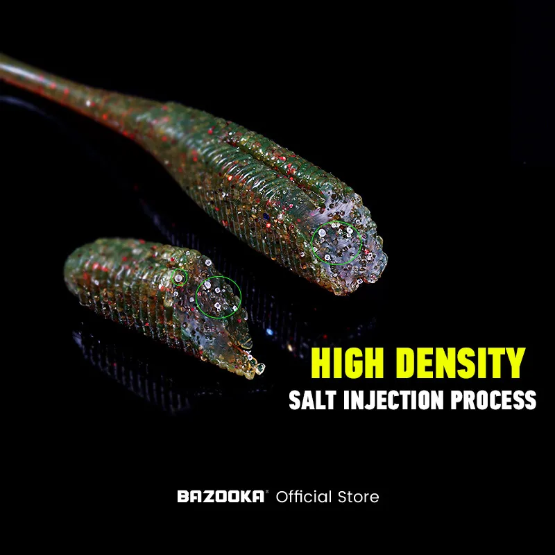 Bazooka Fishing Soft Lures Silicone Artificial Plastic Baits Pesca carp fishing bass lure sinking 2.4g 4.7g 6.4g Wobblers Carp