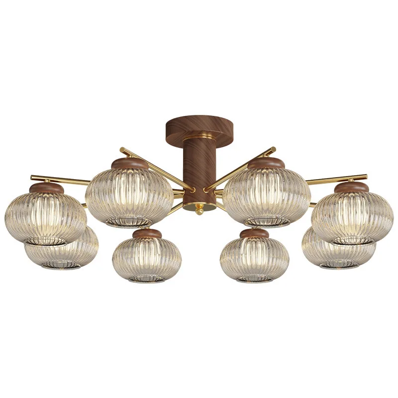 

French antique living room chandelier, retro American style, ceiling lamp