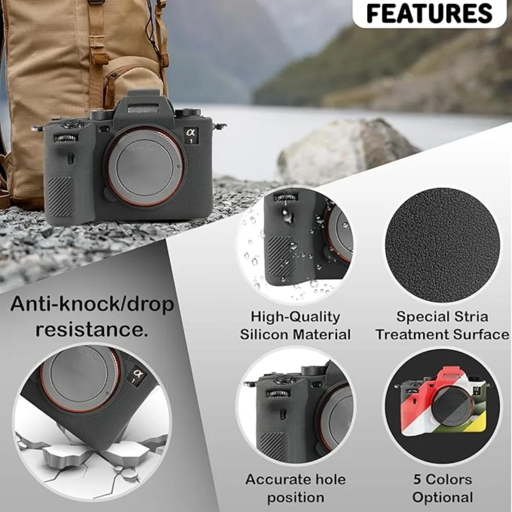 

Camera Case High Quality Soft Silicone Rubber Protective Body Case Skin For Sony A1 Camera Bag protector cover