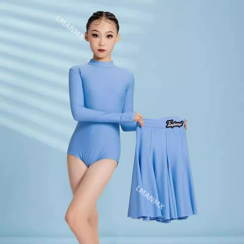 2025 nuevo vestido de baile latino primavera y otoño vestido de actuación de práctica de manga corta