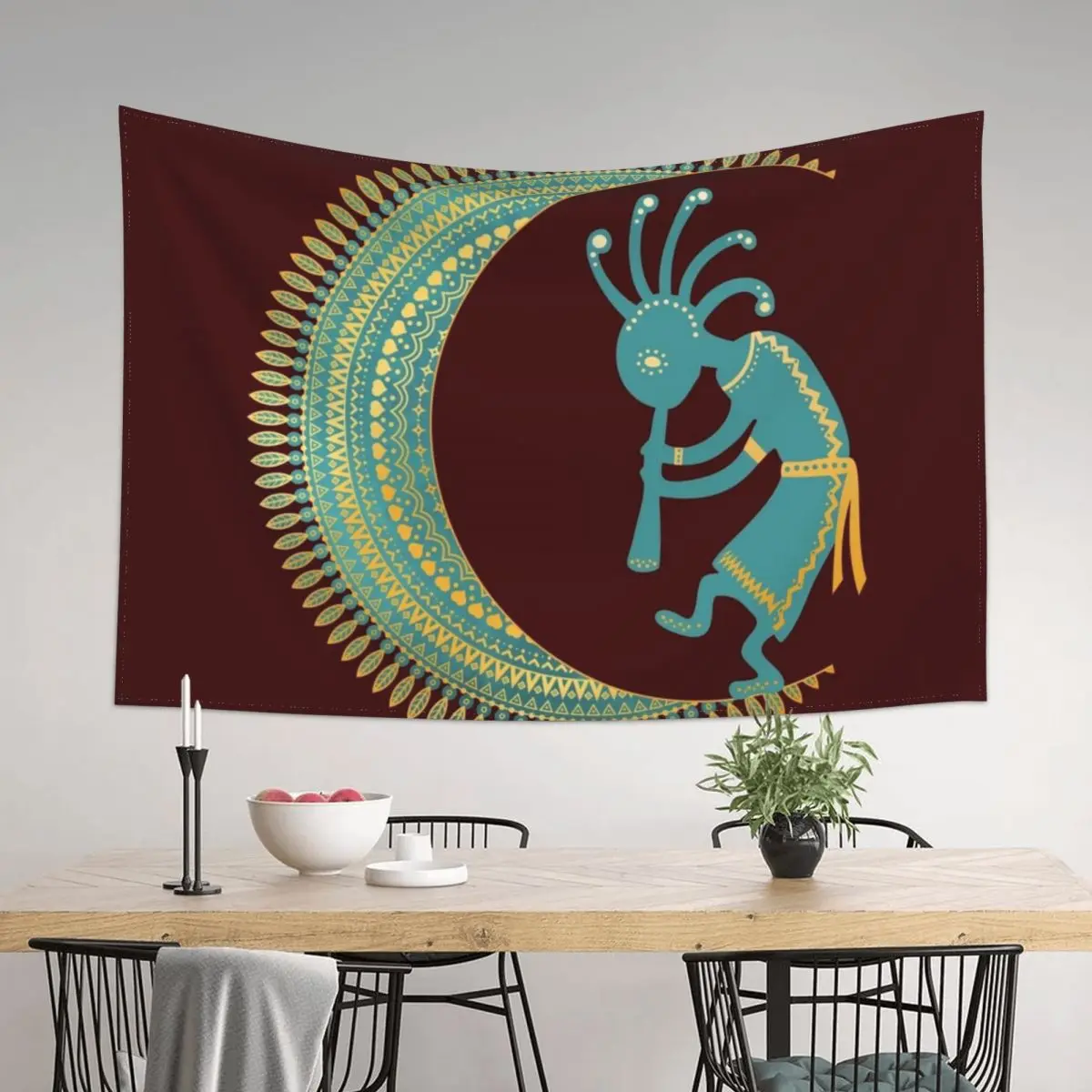 

Native American Kokopelli - Mandala Half Moon 1 Tapestry House Decoration Decorations For Your Bedroom Carpet Wall Tapestry