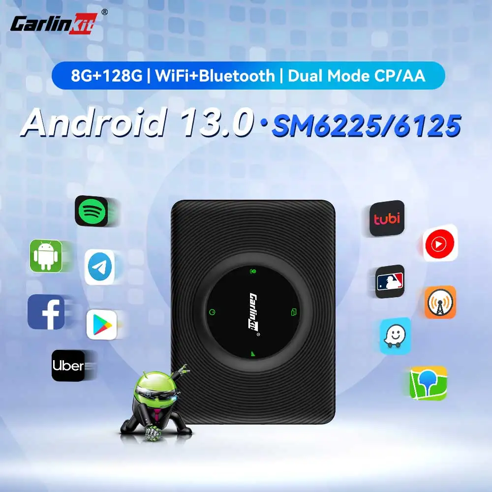 CarlinKit CarPlay Ai Box Android 13 TV Box QCM6125 8 cores 8G+128G Smart Car Video Box Wireless CarPlay Android Auto for OEM Car