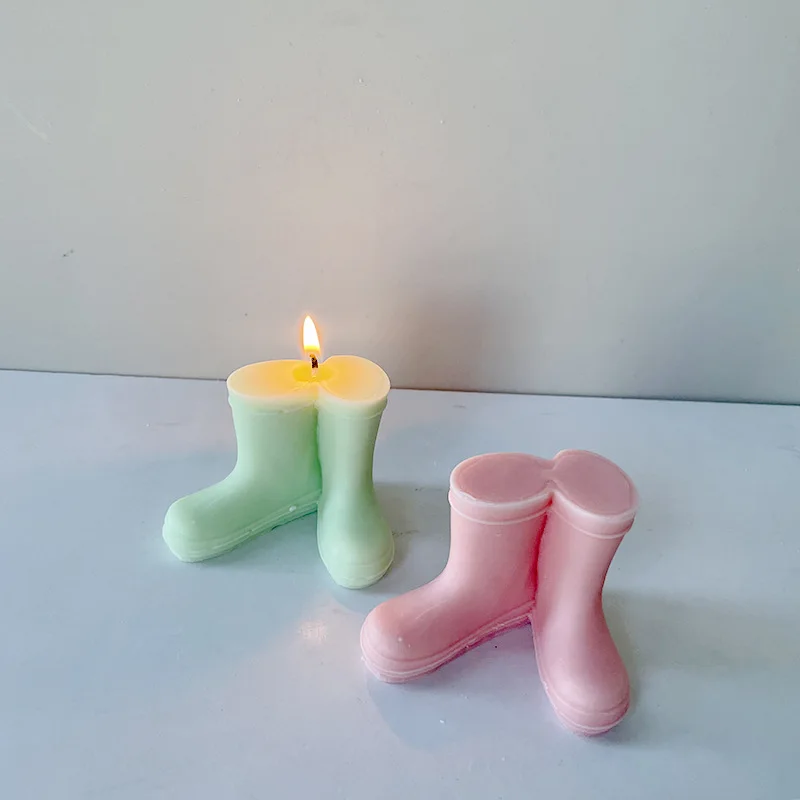 Handmade candle boots shape silicone mold DIY shoes scented candle handmade soap plaster ornament mold