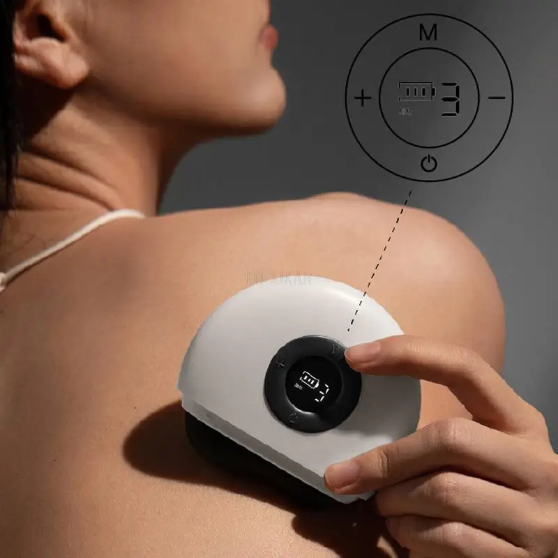 Gua Sha Stone Facial เครื่องมือ 9 ระดับความร้อนและการสั่นสะเทือนไฟฟ้า Guasha เครื่องนวดหน้าสําหรับยกกระชับผิวกําจัดริ้วรอยแบบพกพา