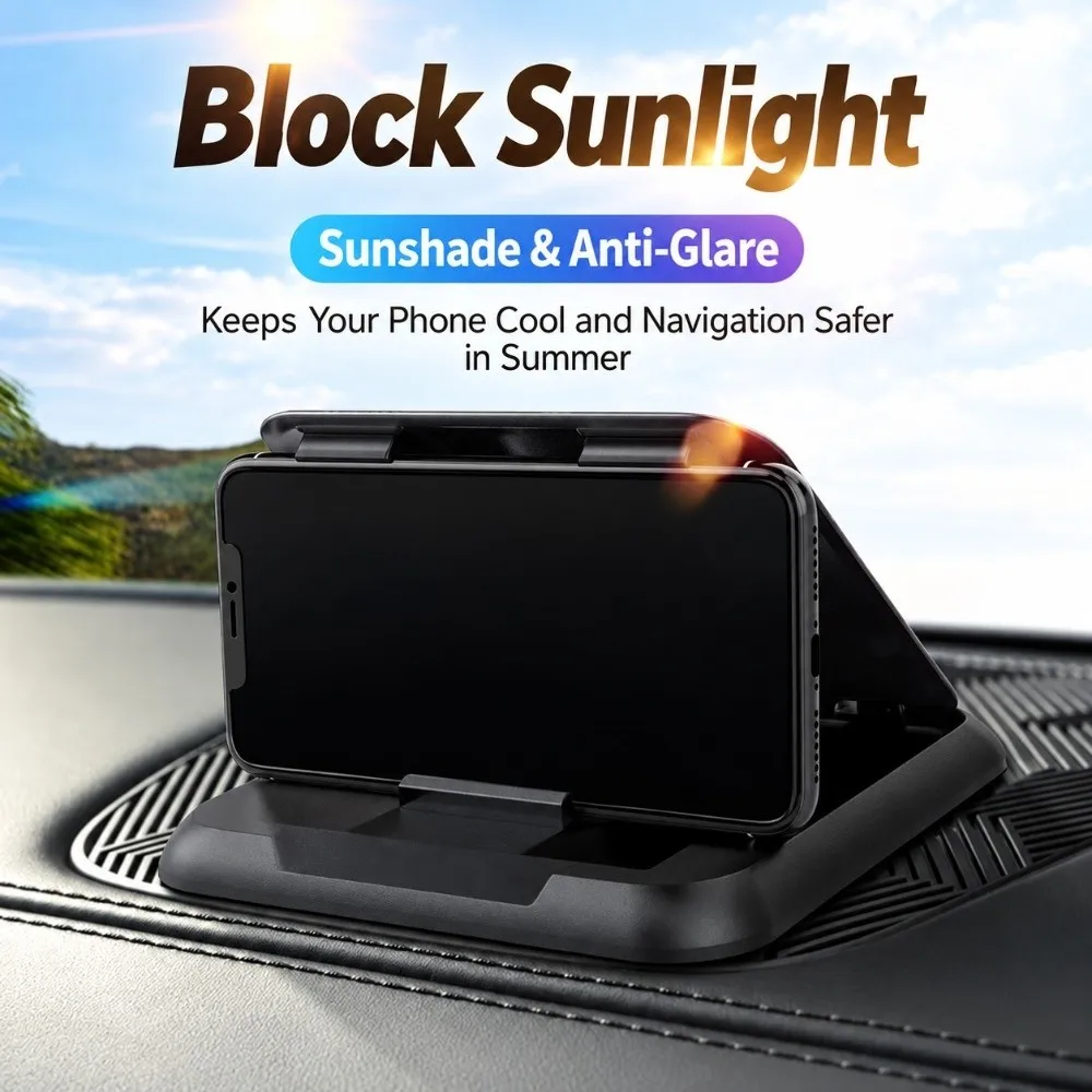 Car Supplies Anti-Slip Car Phone Holder Foldable Universal Phone Mount Adjustable Multi-Use Cell Phone Bracket Dashboard