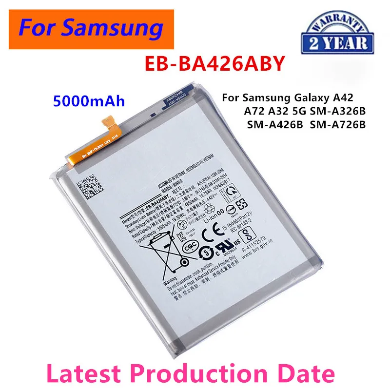Brand New EB-BA426ABY  5000mAh High Quality Replacement  Battery For Samsung Galaxy A42 A72 A32 5G Mobile Phone image 2