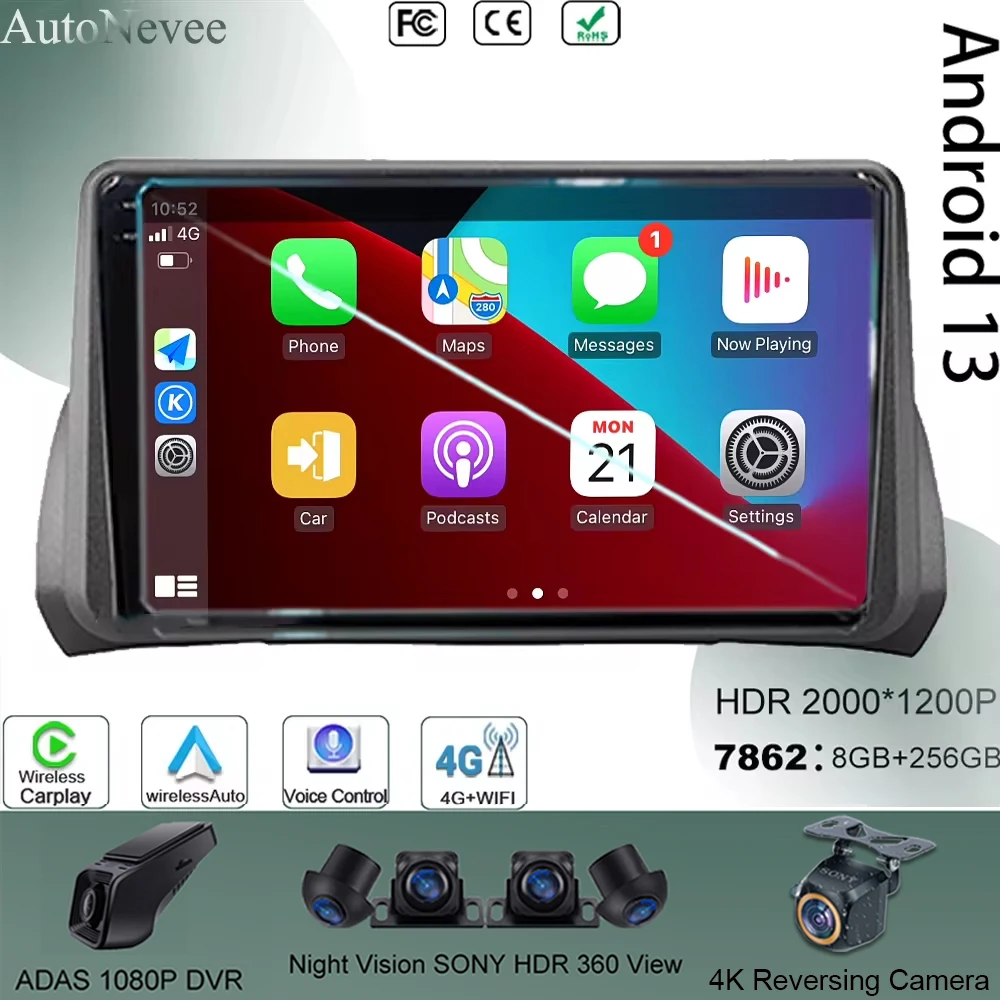 

Android для Fiat Argo 2019 2020 2021 2022, авторадио, DVD-навигация, стерео, мультимедийный видеосенсорный плеер, экран, WIFI Carplay