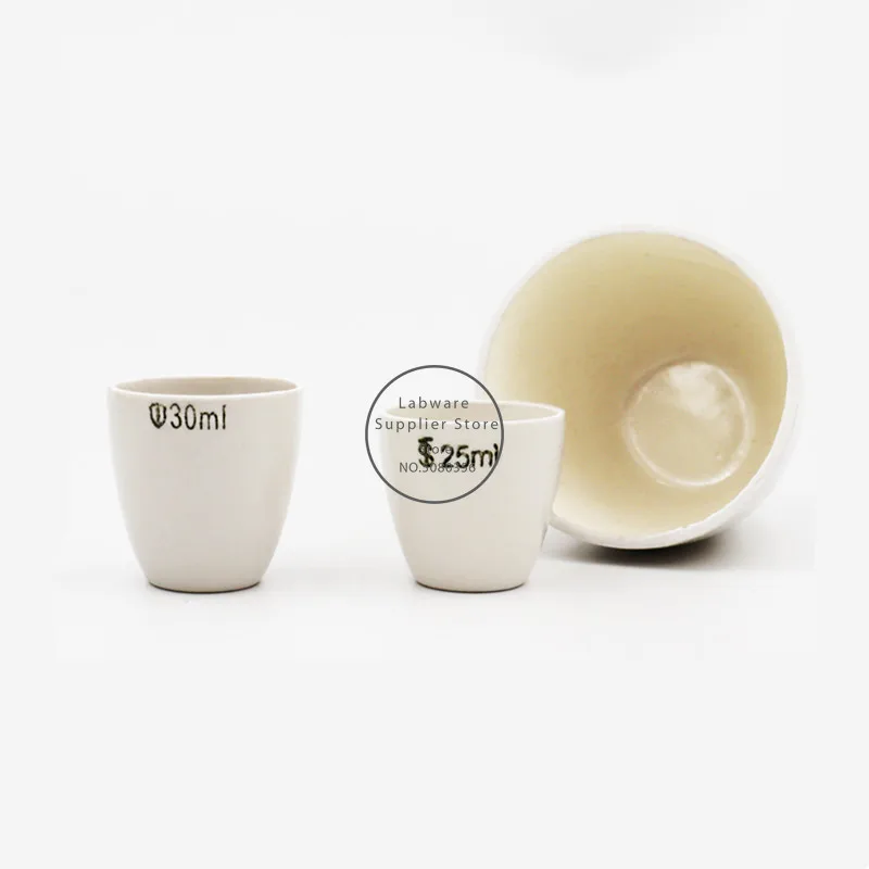 All size available 5ml to 300ml Porcelain crucible lab 1/2/5/10pcs ceramic crucible with lid for school labratory experiment