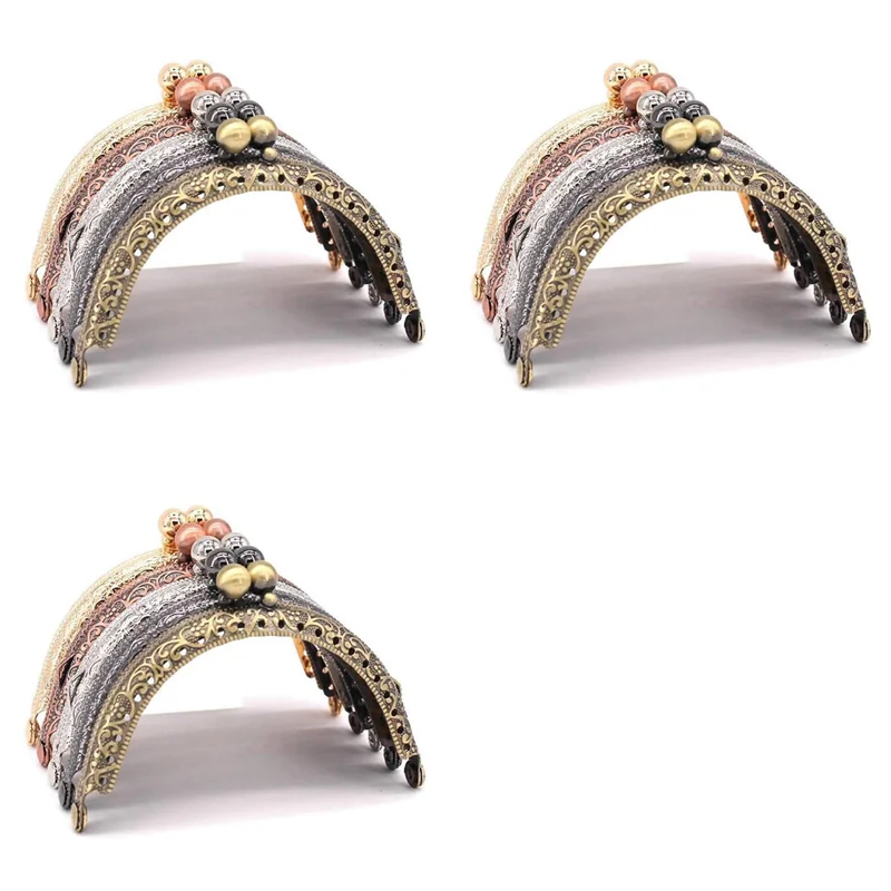 

ABP-15-Piece Metal Wallet Frame Kiss Clasp Lock DIY Coin Bag Hand Sewing Craftsmanship,3.3 Inch/8.5Cm