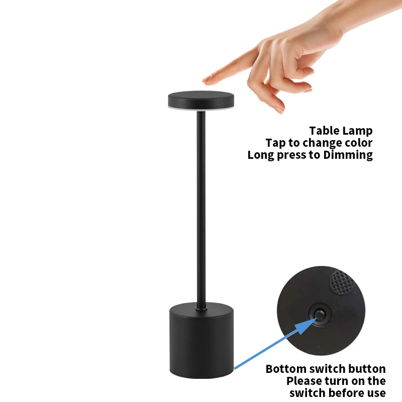 Rechargeable LED Night Light Touch Table Lamp Writing Lamp Bedside Creative Ambient Lights Bar Outdoor Decoration Night Lighting