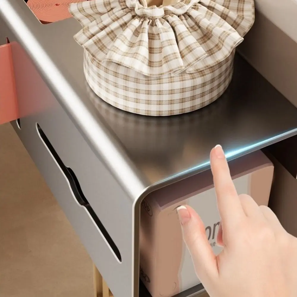 

Carbon Steel Toilet Paper Holder Wall Mounted Punch Free Bathroom Tissue Self Waterproof with Trash Bag Holder Toilet Paper Box