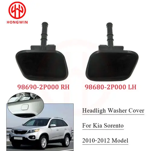 98680-2P000 (LH) y 98690-2P000 (RH) tapa de cubierta de chorro de boquilla de pulverización de cilindro de arandela de faro delantero para Kia Sorento 2010-2014