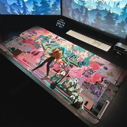 Beliebte h_hatsune m_miku Mauspad Gummi Mauspad Laptop Schreibtisch matte Büro Tastatur Pad kawaii niedlichen Deskmat HD Anime Mäuse Pad