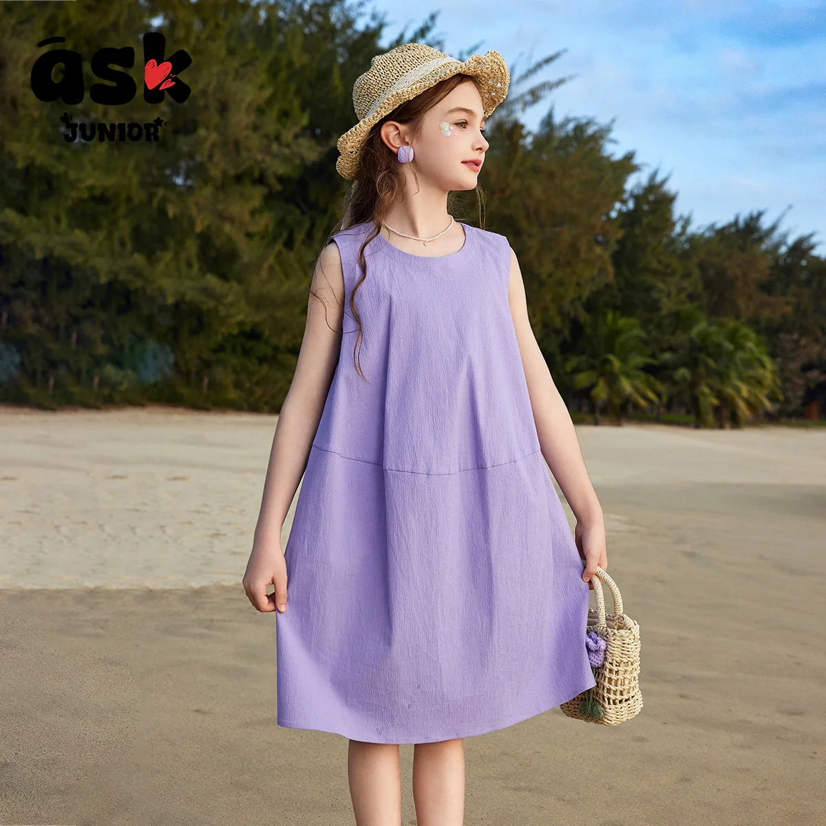 اسأل تنورة صيفية للفتيات الصغيرات فستان بدون أكمام خفيف للسفر والعطلات على طراز فستان الأميرة #1