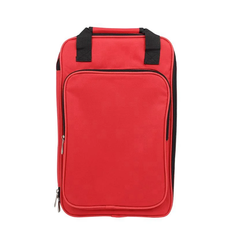 

Drum Stick Storage Bag Cotton Thicken Portable Musical Percussion Sticks Storage Backpack Instruments Accessories, (Red)-AA85