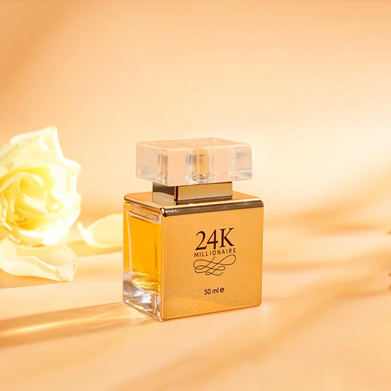 女性のための持続的な香水,花柄,美しい誘惑,フレッシュデオドラント,50ml, 24k