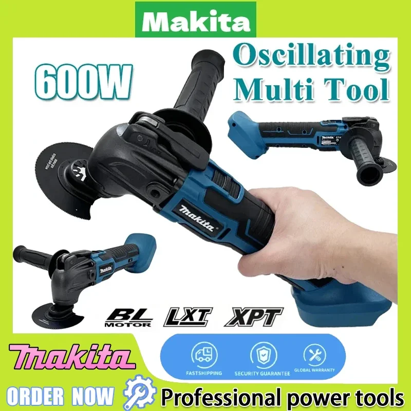 

Makita Cutting Woodworking Power Tool 600W Oscillating Multi Function Tool 20000OPM Electric Saw Trimmer for 21V 18V Battery