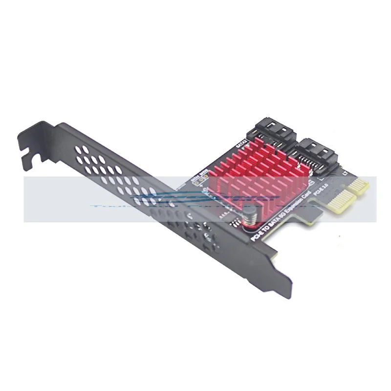 

PCI-E 1X GEN3 to sata3.0 full speed expansion card 2 ports 6G transfer expansion IPFS hard disk JMS582