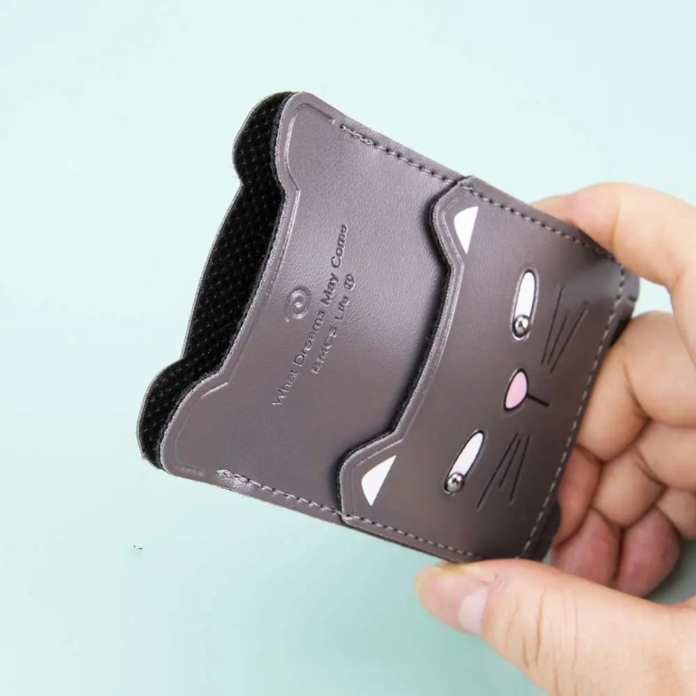 クレジットカードホルダーIDバスカードカードスリーブ粘着ステッカー電話カードホルダーモバイルウォレット電話バックポケット収納ウォレット