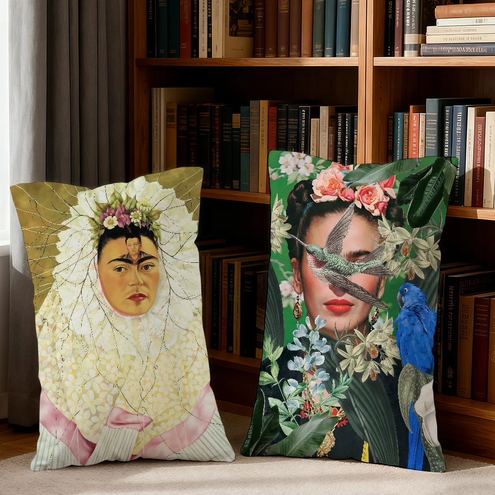 

Чехол для подушки, декоративный прямоугольник K-KahloS-ES, подушка художника, мягкая поясничная наволочка F-FridaS-ES, диван-кровать для спальни, гостиной