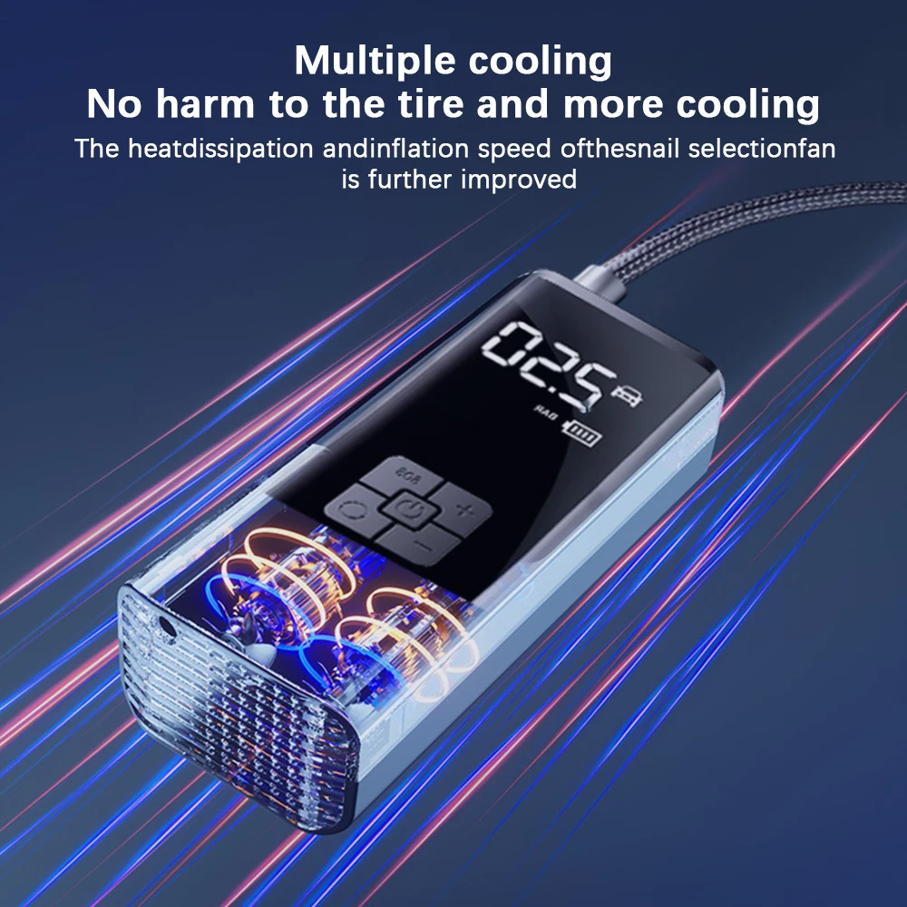 Auto RV Truck Trailer Elektrische luchtpomp Draadloze band Opblaasbare luchtpomp Draagbaar voor motorfiets Fiets Inflator Compressor