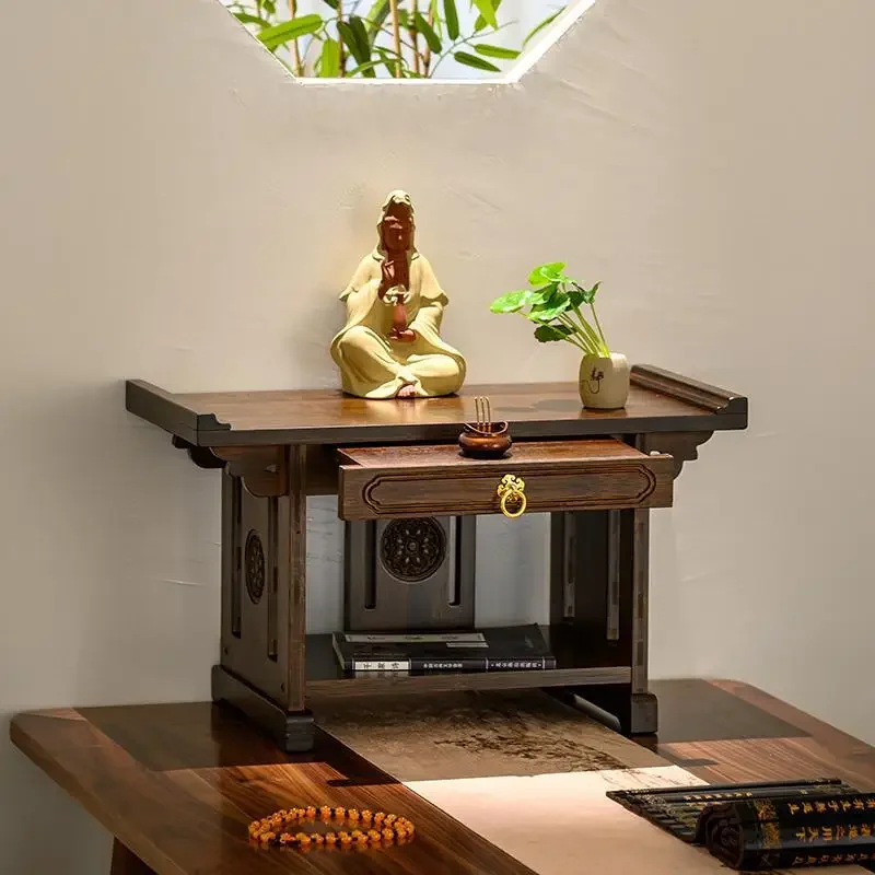 DSA shrine shrine cabinet, Buddha statue offering table base, God of Wealth placement rack, household Buddha offering table,