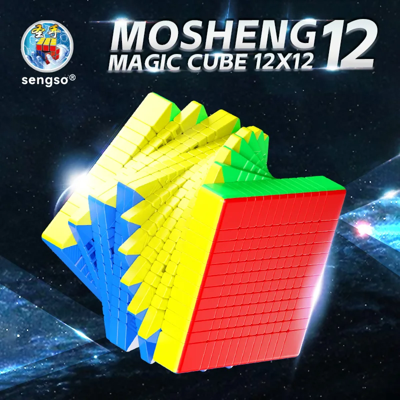 12x12 Speed Cube, High Order Puzzle Cube, Challenging Large Cube with Smooth Turning, Brain Teaser Puzzle Toy