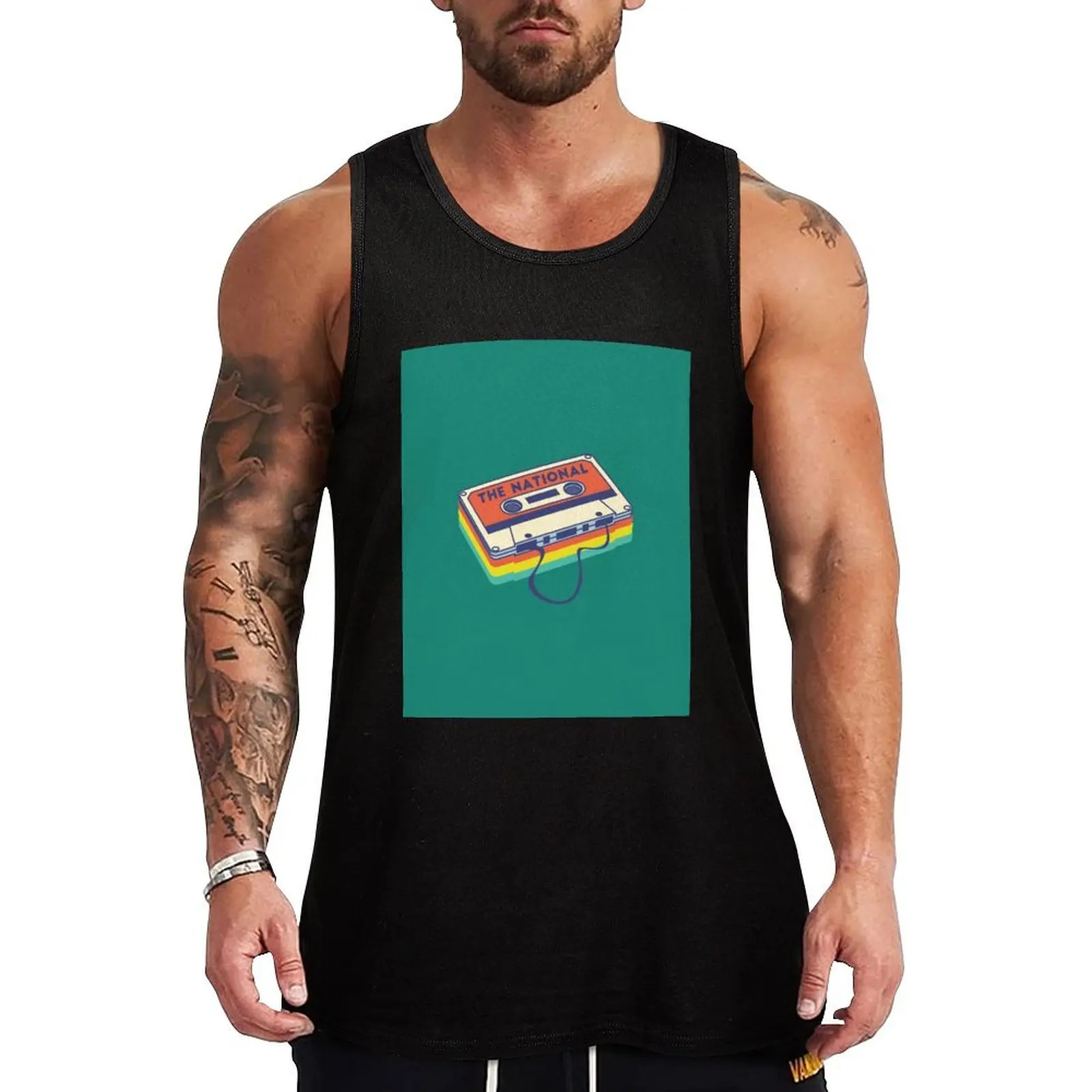 

The National Band Logo Cassette Deck Tank Top gym t shirt men Men's tops summer clothes men 2025