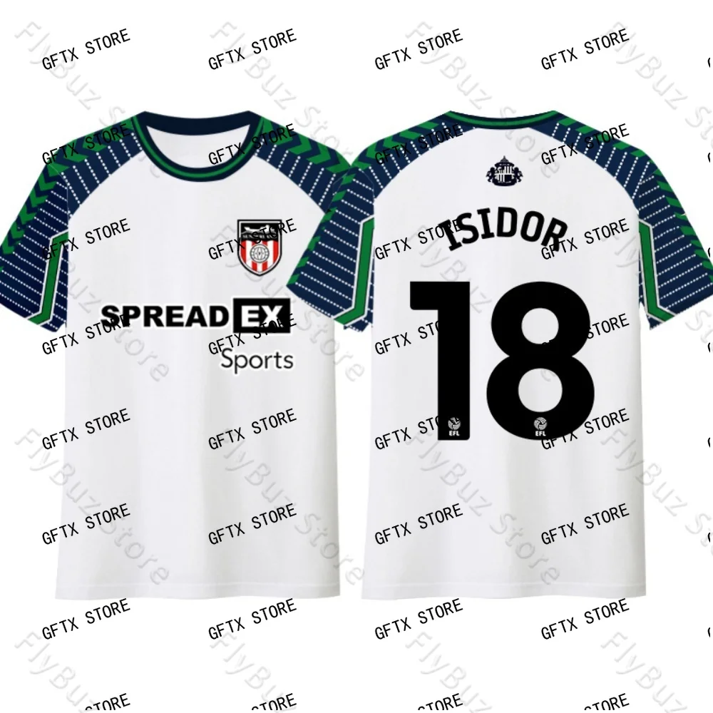 New Sunderland Fan Football Jersey Fashion Street Breathable3D printing raining Shirt T-Shirt Children's Size And Adult Size