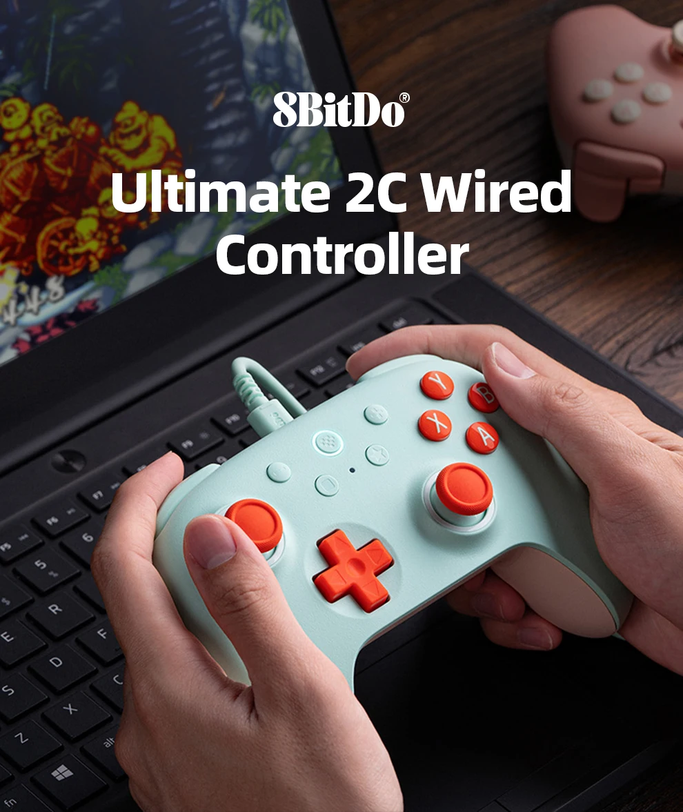 Оригинальный 8bitdo Ultimate 2C проводной игровой контроллер для ПК, Windows 10, 11, Raspberry Pi, Android