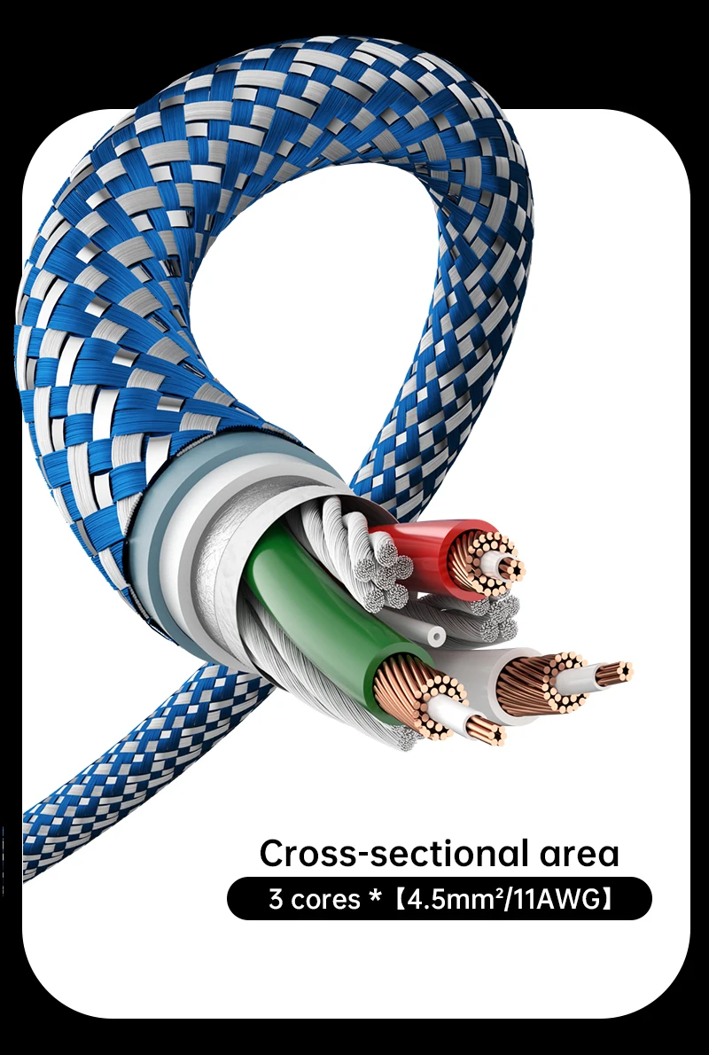 Serost Star HiFi-Audiokabel aus sauerstofffreiem Kupfer mit US-, EU- und AU-Stecker auf C13-Stecker für CD-Player, DAC, Front- und Endstufenverstärker, Lautsprecher. – Detail 4