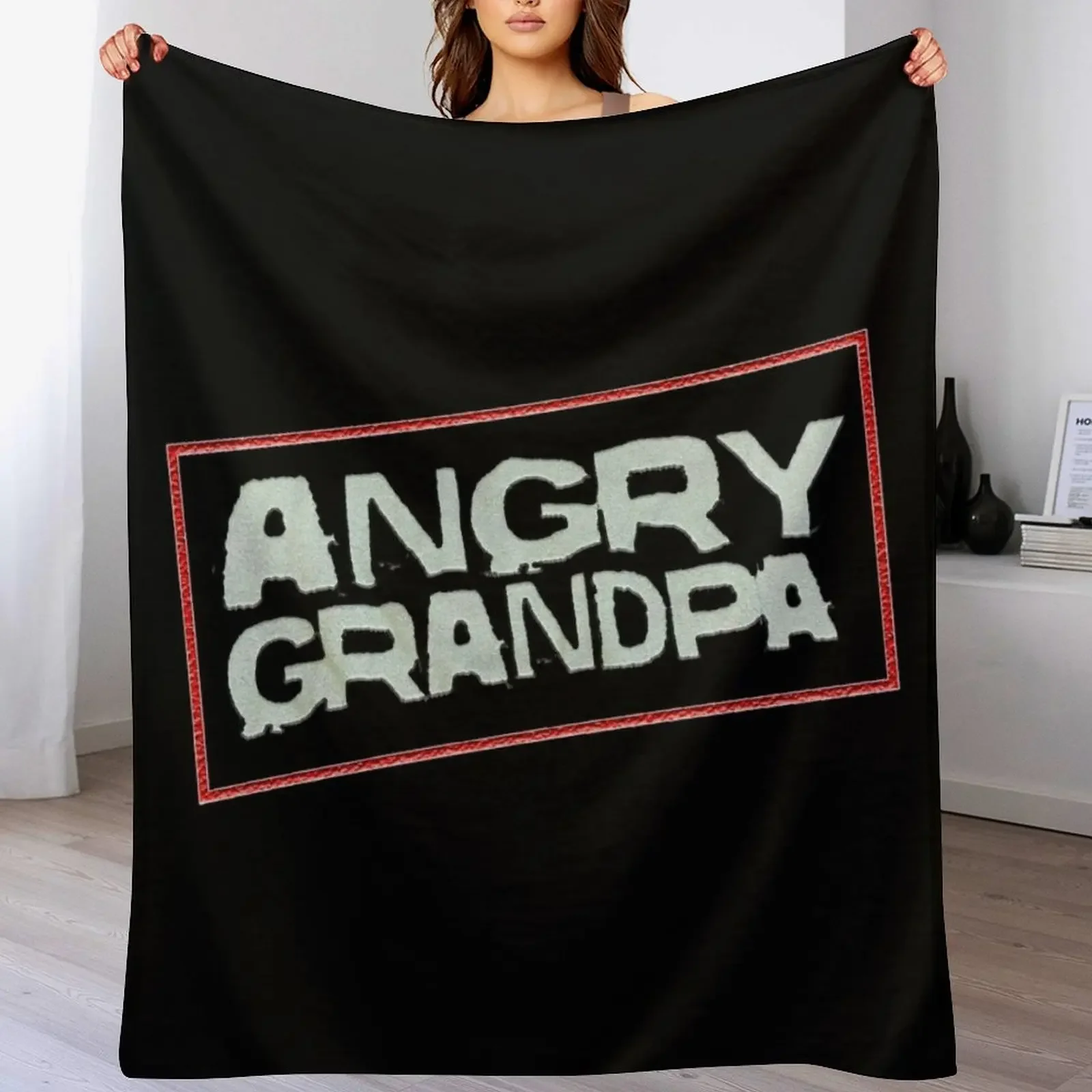 Angry Grandpa Throw Blanket Color Fast Cozy Throw Blanket