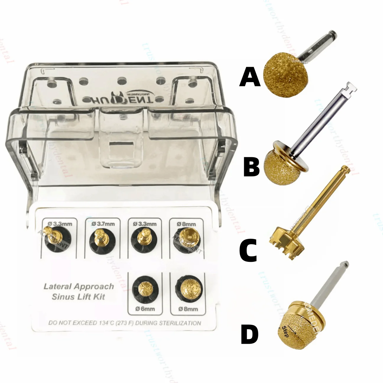 

Diamond Burs Dental Sinus Lift Lateral Approach Trimmer Drill Gold Polished DASK Surgident Professional Oral Surgery Tools