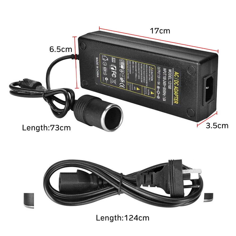 240V To 12V Car Cigarette Lighter Transformer Power Supply 12V Socket Converter Car Vacuum Cleaner Refrigerator Adapter
