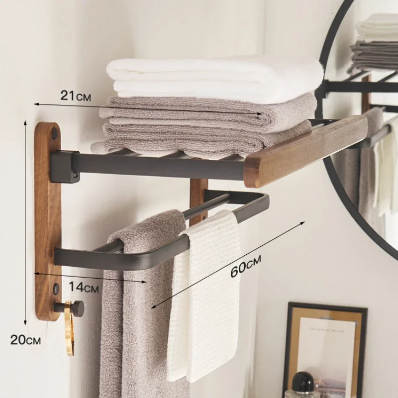 Bathroom towel rack no punching toilet storage shelf bathroom organizer and storage bathroom accessories