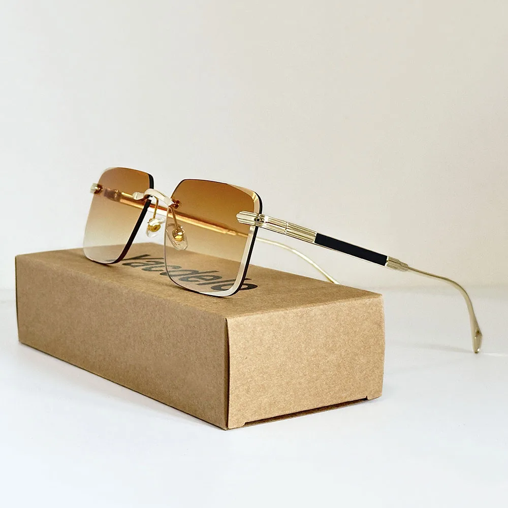Fashion Rimless Sunglasses Women Luxury Outdoor Sunglasses For Men Vintage Trending Glasses Designer Lentes Oculos Dropshipping