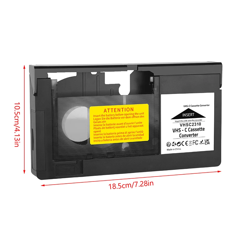 Adaptador de Cassette motorizado para videocámaras VHS-C SVHS, no apto para 8mm/MiniDV/Hi8 VHS-C